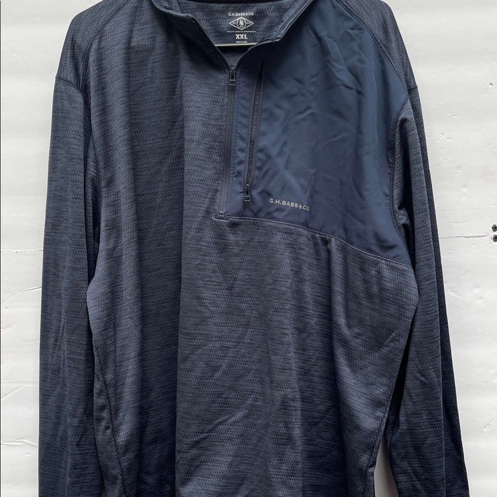 G.H. Bass & Co. Navy Quarter-Zip Pullover Long Sleeve
